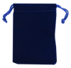 Velour Drawstring Pouch - 3x4.25 Royal Blue