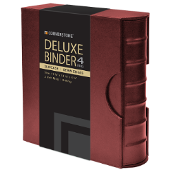 Cornerstone Large Capacity 4 D-Ring Binder & Slip Case (Burgundy)