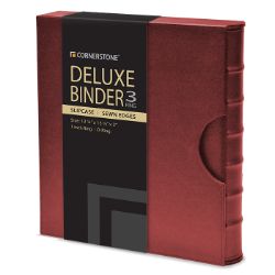 Cornerstone Regular Capacity 3 D-ring Binder & Slip Case (Burgundy)