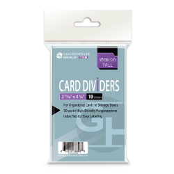 Trading Card Dividers - White Tall