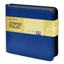 Graded Trading Card Zipper Folio for 60 PSA Card Slabs - Blue Denim