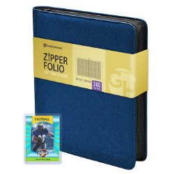 9 Pocket Zipper Folio for Sentry Card Holders - Blue Denim