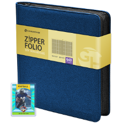 16 Pocket Zipper Folio for Sentry Card Holders - Blue Denim