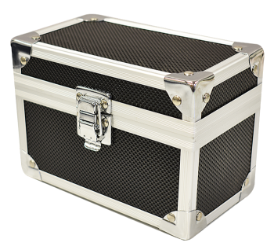 10 Slab Black Aluminum Box - Solid Top