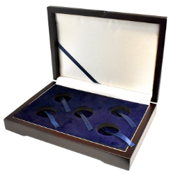Guardhouse Wood Display Box - GH-W1300 - Holds 5 Small Guardhouse coin capsules