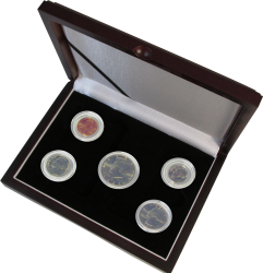 Guardhouse Wood Display Box - GH-W1300 - Direct Fit Mint or Proof Set Cent - Half $ (4S,1M)