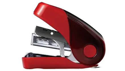 Flat Clinch Stapler - Mini (Red)