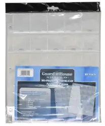 Guardhouse Shield Thumb Cut 30 Pocket (10 pack) Polypropylene Pages