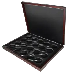 Wood Style Coin Box for 20 L sized Round Coin Holders