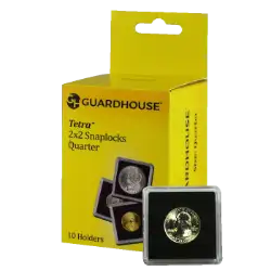 Quarter 2x2 Tetra Snaplock Coin Holder - 10 per pack