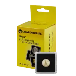 1/10 Oz American Gold Eagle 2x2 Tetra Snaplock Coin Holder - 10 per pack