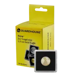 1/4 Oz American Gold Eagle 2x2 Tetra Snaplock Coin Holder - 10 per pack