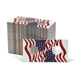 2x2 Paper Coin Holders for Cent / Nickel - American Flag