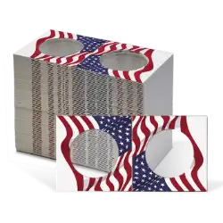 2.5x2.5 Paper Coin Holders for ASE/Large Dollar - American Flag