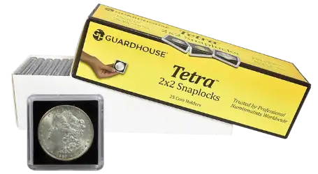 Large Dollar 2x2 Tetra Snaplock Coin Holder - 25 per pack