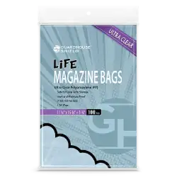 Shield Bag for Life Magazine 11 1/8 x 15 1/8 + 1 3/4 inch flap