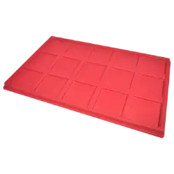 Red 2.5x2.5 Universal Tray for Dealer Display - 15 slots