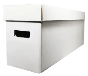 Long Corrugated Comic Book Storage Box and Lid