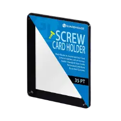 1 Card Screw Card Holder 35pt - Black Border