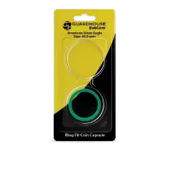 EvoCore American Silver Eagle Silicone Ring Fit Coin Holder - 40mm (Green)