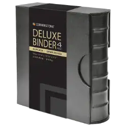 Cornerstone Large Capacity 4 D-Ring Binder & Slip Case (Gray)