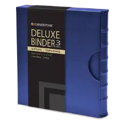 Cornerstone Regular Capacity 3 D-Ring Binder & Slip Case (Navy Blue)