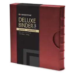 Cornerstone Regular Capacity 3 D-ring Binder & Slip Case (Burgundy)