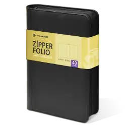 Graded Trading Card Zipper Folio for 40 PSA Card Slabs - Charcoal