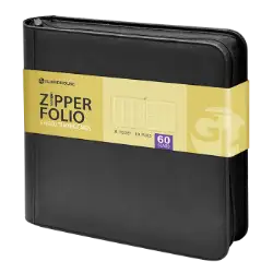 Graded Trading Card Zipper Folio for 60 PSA Card Slabs - Charcoal