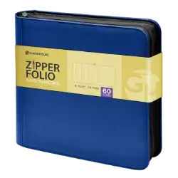 Graded Trading Card Zipper Folio for 60 PSA Card Slabs - Blue Denim