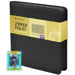 16 Pocket Zipper Folio for Sentry Card Holders - Charcoal