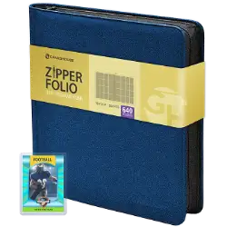 16 Pocket Zipper Folio for Sentry Card Holders - Blue Denim