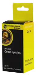 Small Dollar (26.5mm) Direct-Fit EvoCore Coin Capsules - 10 Pack