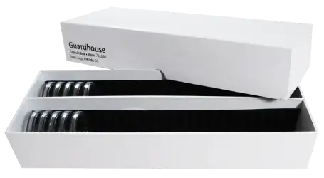 Guardhouse Double Row Coin Capsule Box - 50 Large Capsules