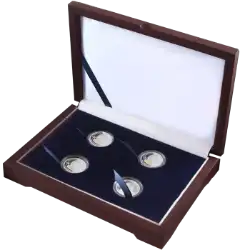 Guardhouse Wood Display Box - GH-W1300 - (4S) Holds 4 Small Guardhouse coin capsules