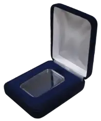 Velvet Coin Capsule Box - Holds 1 oz Silver Bar Capsule (Vertical)