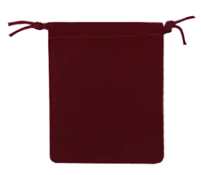 Velour Drawstring Pouch - 2.75x3.25 Maroon