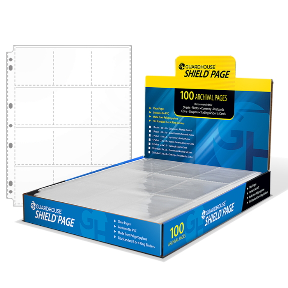 Guardhouse Shield 12 Pocket (100 pack) Polypropylene Pages