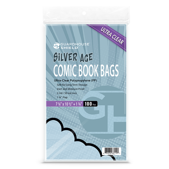 Shield Bag for Silver Comic Books (Standard Size) - 7 1/8 x 10 1/2