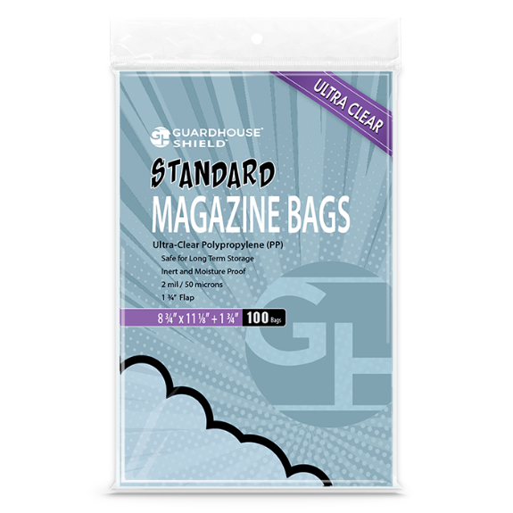 Shield Bag for Standard Magazines - 8 3/4 x 11 1/8 + 1 3/4 flap