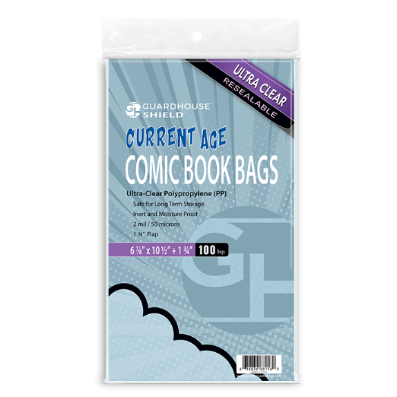 Shield Resealable Bag for Current Comic Books  - 6 7/8 x 10 1/2