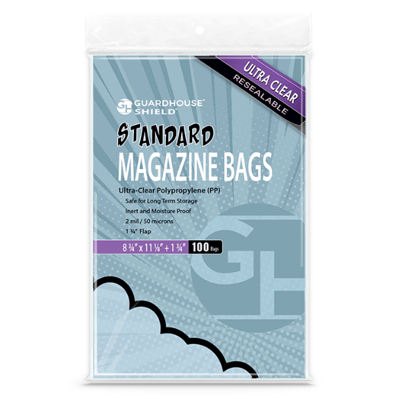 Shield Resealable Bag for Magazines - 8 3/4 x 11 1/8"