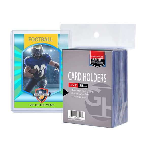 Trading Card Sentry Holders - 3x4 - 55 pt Cards