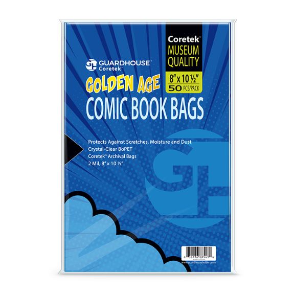 Coretek Comic Book Bag (2mil BoPET) - Golden