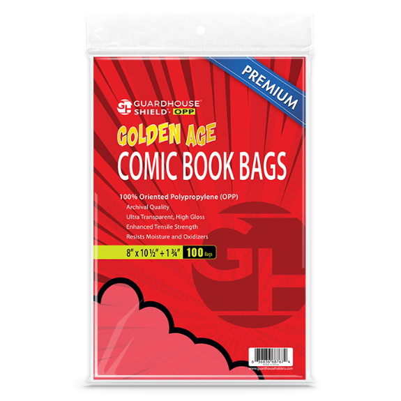 Shield OPP - Golden Comic Book Bags - Premium OPP Comic Bags