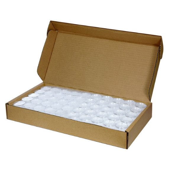 Nickel 21.2 mm bulk Direct-Fit EvoCore coin holders. 250 count box.