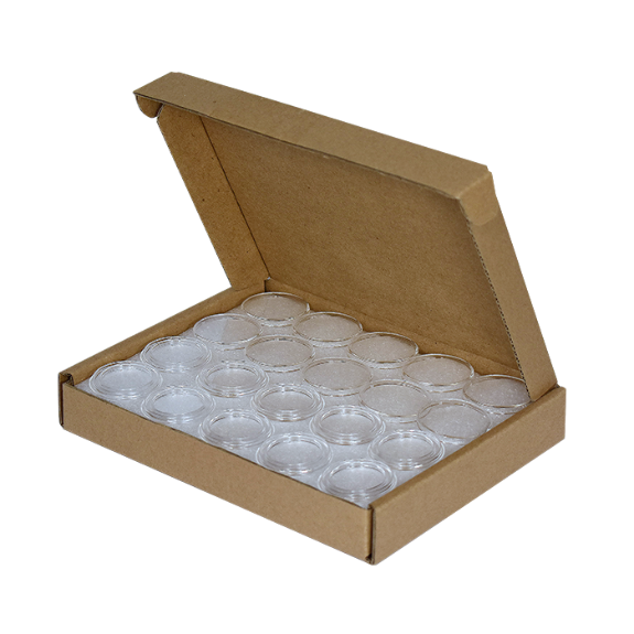 Nickel 21.2mm Direct-Fit EvoCore coin holders - (S dia) / 50 per box.