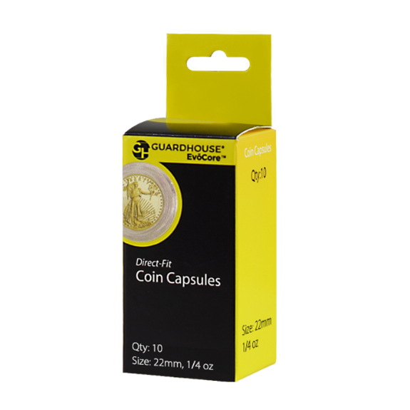 1/4 oz Gold Eagle Direct-Fit EvoCore Coin Capsules - 10 Pack