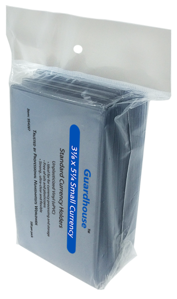 Small Currency Holder - 100 Pack (7 Mil)