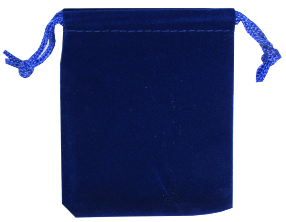 Velour Drawstring Pouch - 2.75x3.25 Royal Blue